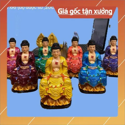 Bộ 7 Tượng Phật Dược Sư 7 màu có pháp khí rời 🌼🌼 có hoả tốc