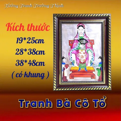 Khung Tranh BÀ CÔ TỔ - có khung  có hoả tốc