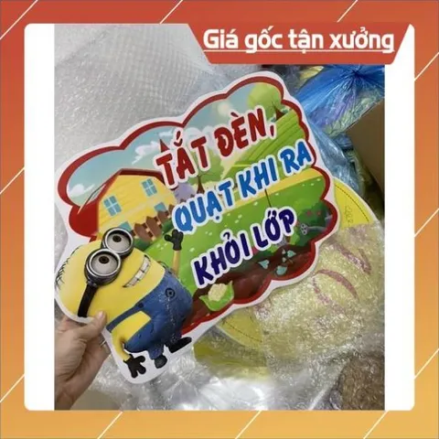 Tờ giấy Các góc-nhắc nhở trang  trí lớp tiểu học ép plastic sẵn băng keo đính tường cao 40cm
