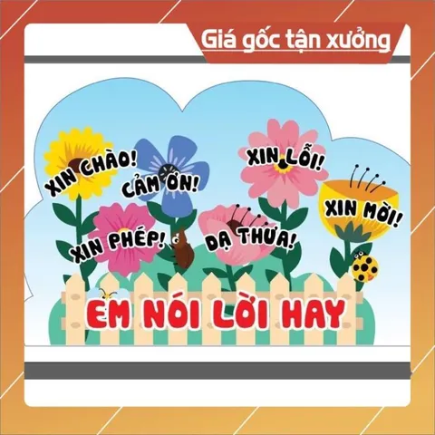Tờ giấy Các góc-nhắc nhở trang  trí lớp tiểu học ép plastic sẵn băng keo đính tường cao 40cm