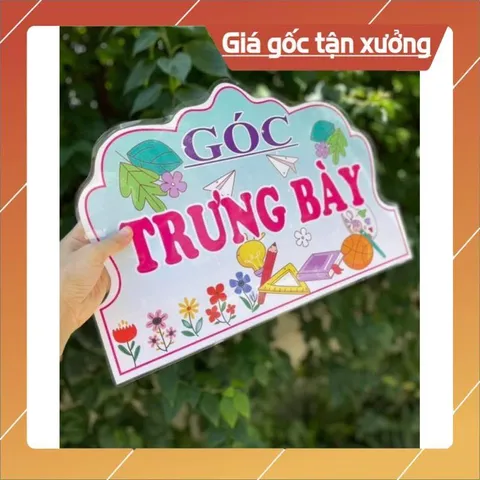 Tờ giấy Các góc-nhắc nhở trang  trí lớp tiểu học ép plastic sẵn băng keo đính tường cao 40cm