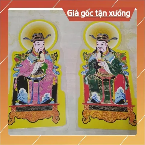 Bộ tranh ngọc hoàng, nam tào, bắc đẩu, đương niên đương cảnh cao 41cm