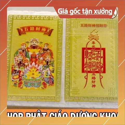 Kim bài KIM LOẠI ngũ lộ thần tài,cầu tài lộc,may mắn,bình an.mạ vànG