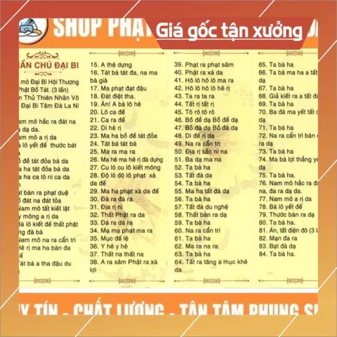 TO53 tờ chú Chú Dược Sư- Chú Đại Bi 2 mặt ép plastic siêu đẹp