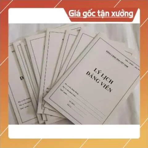 Quyển sổ tay Lý lịch Đảng viên mẫu 1-HSĐB, Quyển lý lịch của người xin vào đảng mẫu 02-KNĐ chuẩn mẫu, ảnh thật