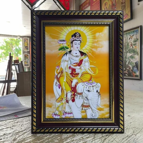 Khung Tranh PHỔ HIỀN BỒ TÁT - Có khung  có hoả tốc
