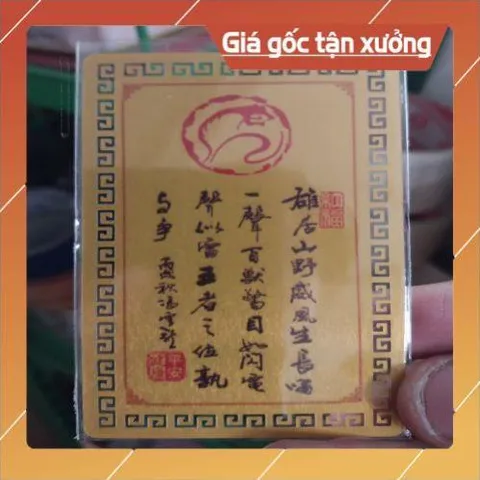 kim bài linh phù con giáp tuổi dần HÀNG CAO CẤP, có hoả tốc