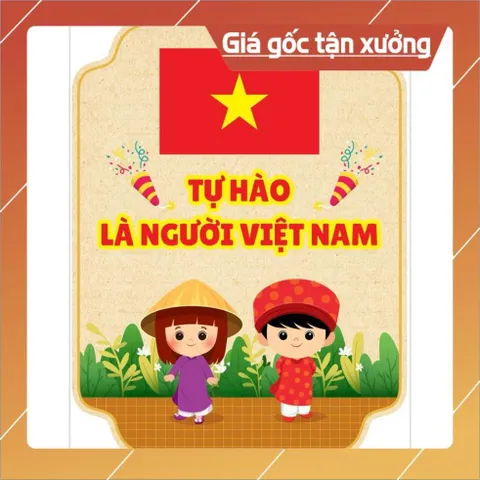 Tranh treo lớp học Size A3 CÓ KEO DÁN  – Trang trí góc học tập – CHỦ ĐỀ Việt Nam