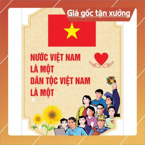 Tranh treo lớp học Size A3 CÓ KEO DÁN  – Trang trí góc học tập – CHỦ ĐỀ Việt Nam