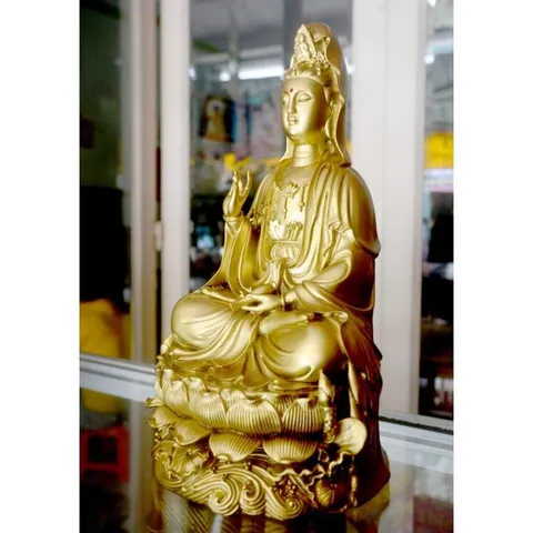 Tượng ngài Quan Thế Âm Bồ Tát ngồi cao 30cm-nhiều mẫu