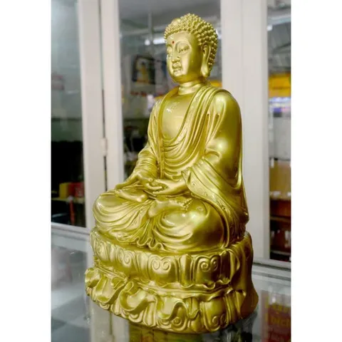 Tượng Đức Phật A Di Đà ngồi cao 30cm composite nhiều màu