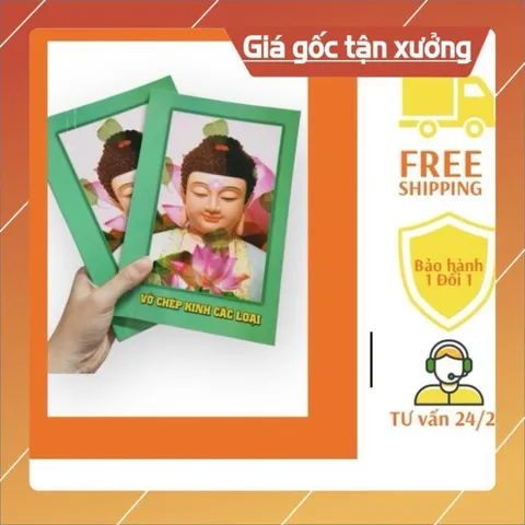 COMBO Vở chép kinh các loại trắng trơn chép LƯƠNG HOÀNG SÁM, PHÁP HOA, LĂNG NGHIÊM, tặng 5 viết (GIEO DUYÊN)