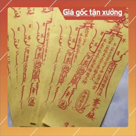 10 tờ Cốt bát nhang thờ thổ công kích cỡ 6x21cm - đã phù