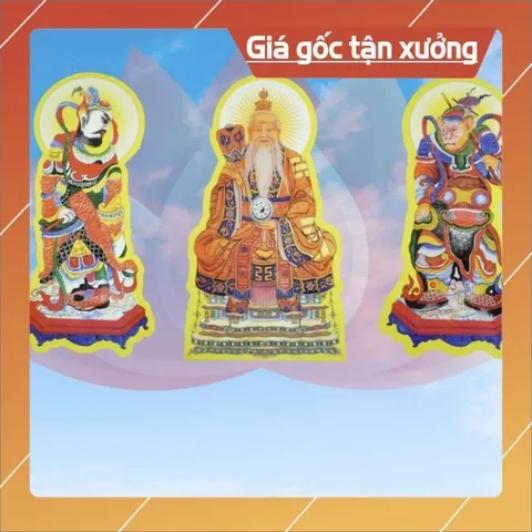 Bộ tranh cúng đàn, bày đàn 15 bức  (Tranh Ngọc Hoàng, Nam Tào, Bắc Đẩu,.. Quan Âm, Thế Chí, Di Đà..)