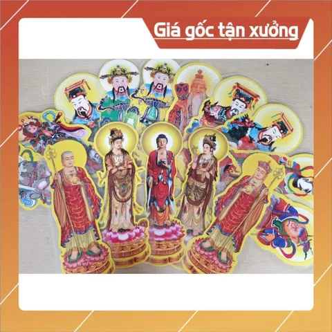 Bộ tranh cúng đàn, bày đàn 15 bức  (Tranh Ngọc Hoàng, Nam Tào, Bắc Đẩu,.. Quan Âm, Thế Chí, Di Đà..)