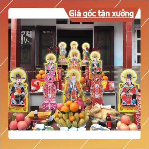 Bộ tranh cúng đàn, bày đàn 15 bức  (Tranh Ngọc Hoàng, Nam Tào, Bắc Đẩu,.. Quan Âm, Thế Chí, Di Đà..)