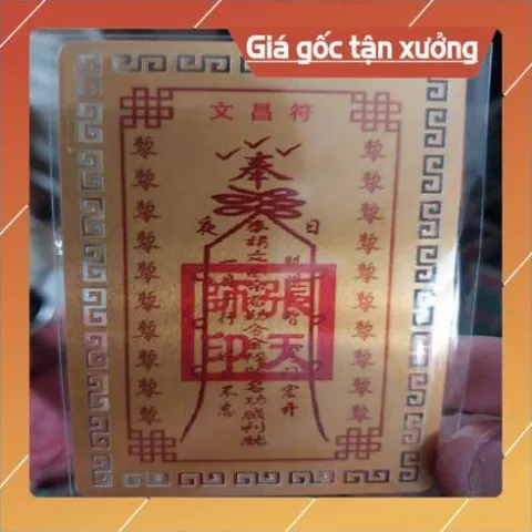 kim bài linh phù phủ văn xương đế quân HÀNG CAO CẤP, có hoả tốc