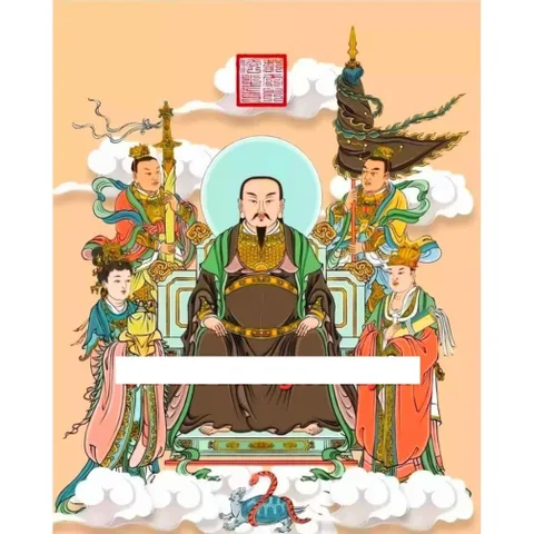 Khung Tranh HUYỀN THIÊN TRẤN VŨ size 25cm x 35cm đã có khung