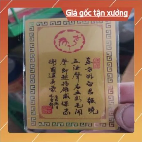 kim bài linh phù con giáp tuổi dậu HÀNG CAO CẤP, có hoả tốc