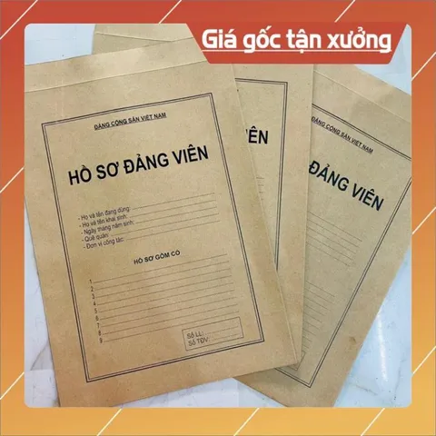 TÚI ĐỰNG HỒ SƠ ĐẢNG VIÊN - combo 5 túi ( loại giấy dày) 180gsm có hoả tốc