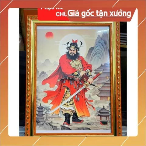 Khung  KHUNG + Tranh CHUNG QUỲ  size 25cm x 35cm