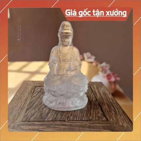 Tượng Mẹ Quan Âm Bồ Tát mini Cao 7cm, Tượng Quan Âm nhỏ để bàn tiểu cảnh