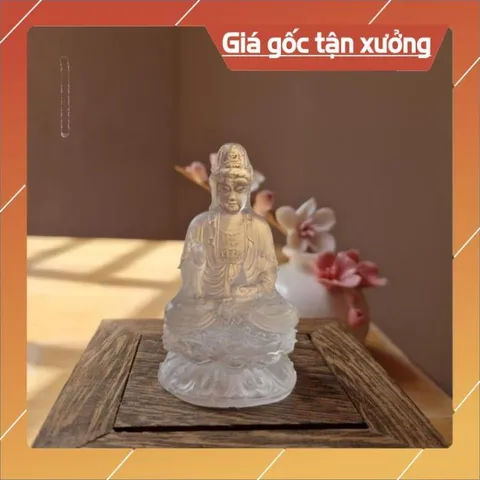 Tượng Mẹ Quan Âm Bồ Tát mini Cao 7cm, Tượng Quan Âm nhỏ để bàn tiểu cảnh