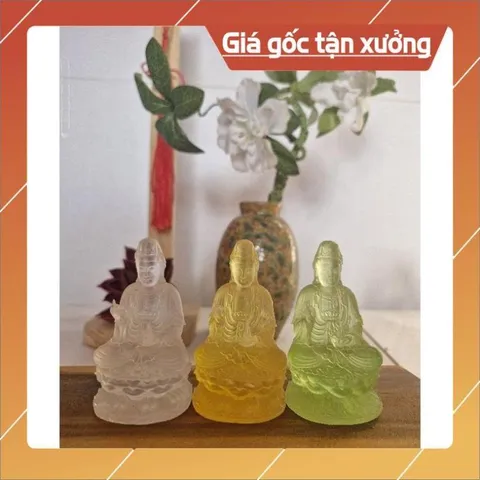 Tượng Mẹ Quan Âm Bồ Tát mini Cao 7cm, Tượng Quan Âm nhỏ để bàn tiểu cảnh