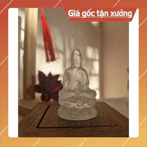 Tượng Mẹ Quan Âm Bồ Tát mini Cao 7cm, Tượng Quan Âm nhỏ để bàn tiểu cảnh