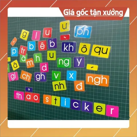 Set chữ cái nam châm ép plastic gắn bảng tiếng việt ĐẸP