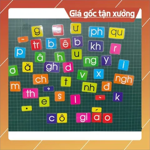 Set chữ cái nam châm ép plastic gắn bảng tiếng việt ĐẸP