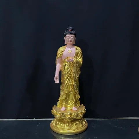 Tôn Tượng Tam Thánh Tây Phương Đứng 40cm Vàng Vẽ composite