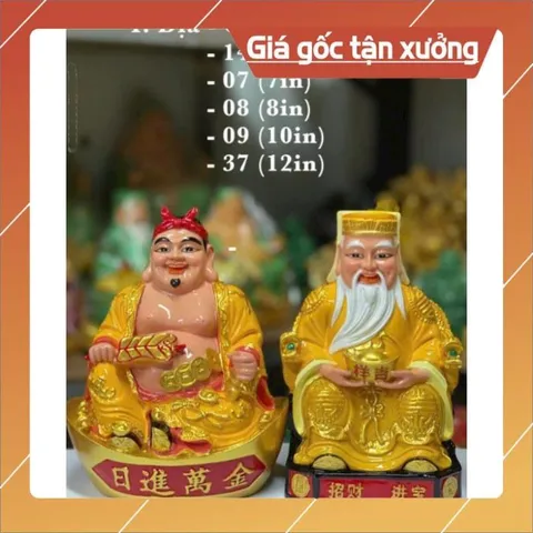 Bộ Thần Tài _ Thổ Địa ngồi thỏi vàng có hoả tốc