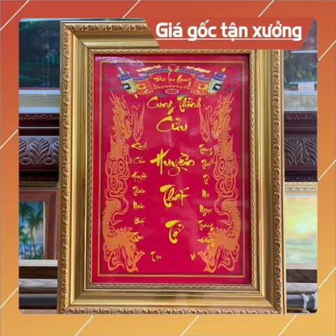 Bài vị tranh CỬU HUYỀN THẤT TỔ - CÓ KHUNG  đẹp