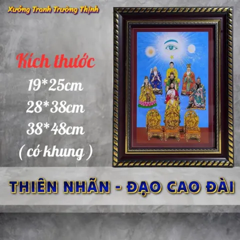 Khung Tranh THIÊN NHÃN - ĐẠO CAO ĐÀI - có khung  có hoả tốc