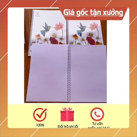 Sổ giấy trắng A4 viết calligraphy 100 TRANG DÀY 80GSM
