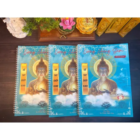 VỞ CHÉP KINH Lương Hoàng Sám in mờ - TẶNG 10 VIẾT