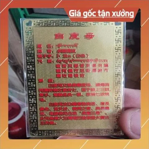 kim bài linh phù  bạch độ phật mẫu HÀNG CAO CẤP, có hoả tốc