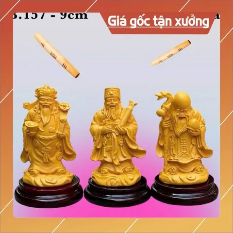 Bộ Tam Đa Phúc Lộc Thọ Cao 9cm. có hoả tốc