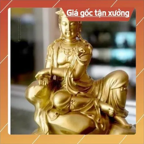 8 MẦU, Tượng ngài Quan Thế Âm tự tại cao 13cm