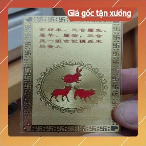 kim bài linh phù tam hợp mão mùi hợi HÀNG CAO CẤP, có hoả tốc