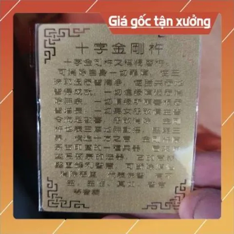 kim bài linh phù pháp khí chữ thập kim cang HÀNG CAO CẤP, có hoả tốc