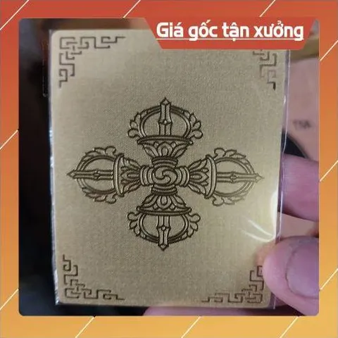 kim bài linh phù pháp khí chữ thập kim cang HÀNG CAO CẤP, có hoả tốc
