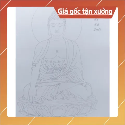 Combo 3 quyển tô tranh mờ giấy A4 ( Đức Phật, Bồ tát, Địa tạng) gáy lò xo tặng 1 vỏ bút + 9 ngòi tô