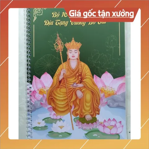 Combo 3 quyển tô tranh mờ giấy A4 ( Đức Phật, Bồ tát, Địa tạng) gáy lò xo tặng 1 vỏ bút + 9 ngòi tô