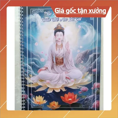 Combo 3 quyển tô tranh mờ giấy A4 ( Đức Phật, Bồ tát, Địa tạng) gáy lò xo tặng 1 vỏ bút + 9 ngòi tô