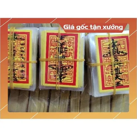 Combo 100 lá may mắn bình an ẤN TRẦN đã ép plastics