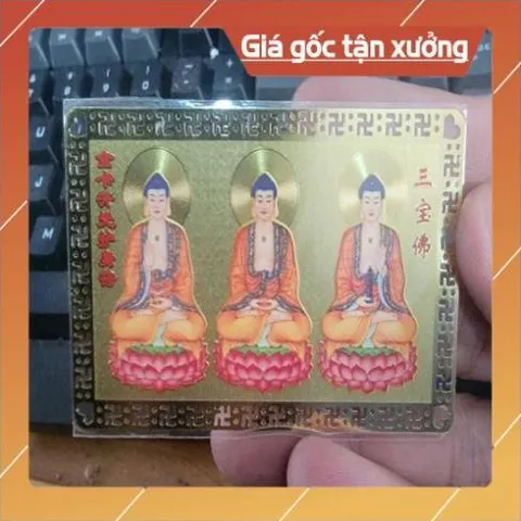 kim bài linh phù tam bảo phật HÀNG CAO CẤP, có hoả tốc
