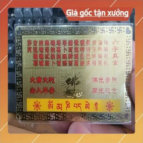 kim bài linh phù tam bảo phật HÀNG CAO CẤP, có hoả tốc