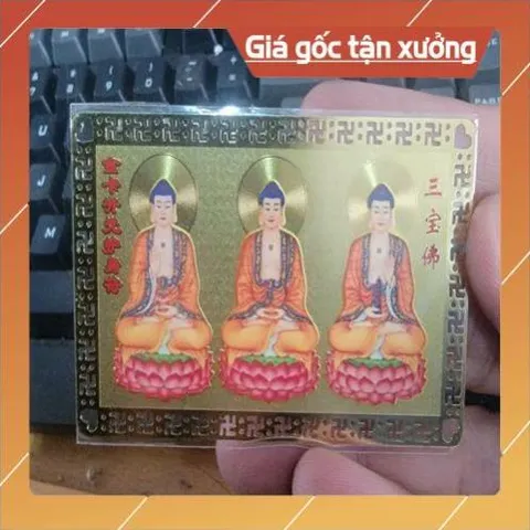 kim bài linh phù tam bảo phật HÀNG CAO CẤP, có hoả tốc